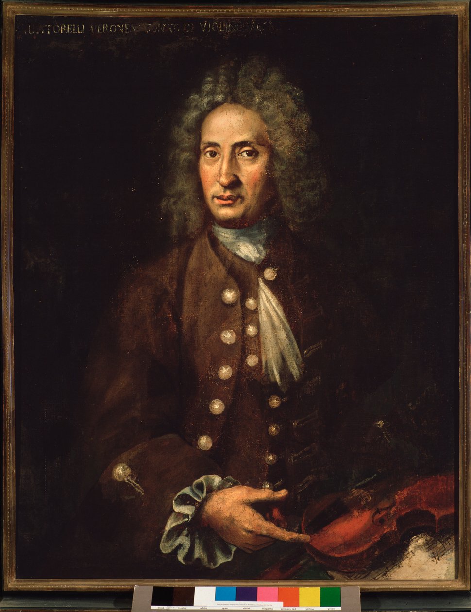 Portret włoskiego kompozytora Giuseppe Torelli (1658-1709). autorstwa Italian School