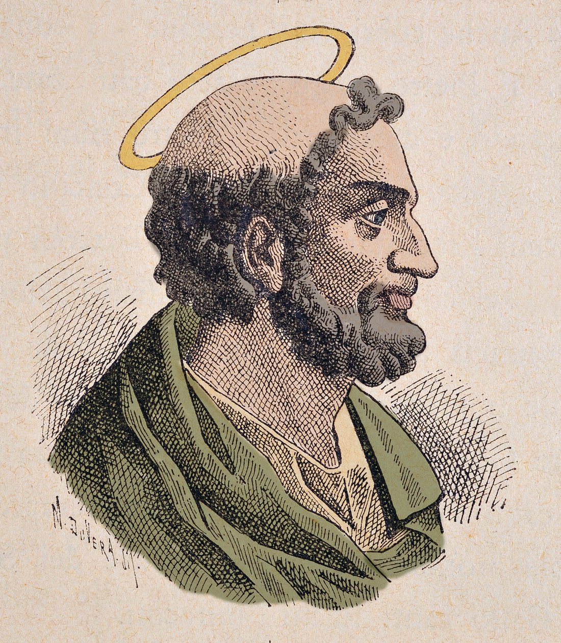 Portret świętego Piotra (1er siecle), pierwszego papieża i biskupa Romów. autorstwa Italian School