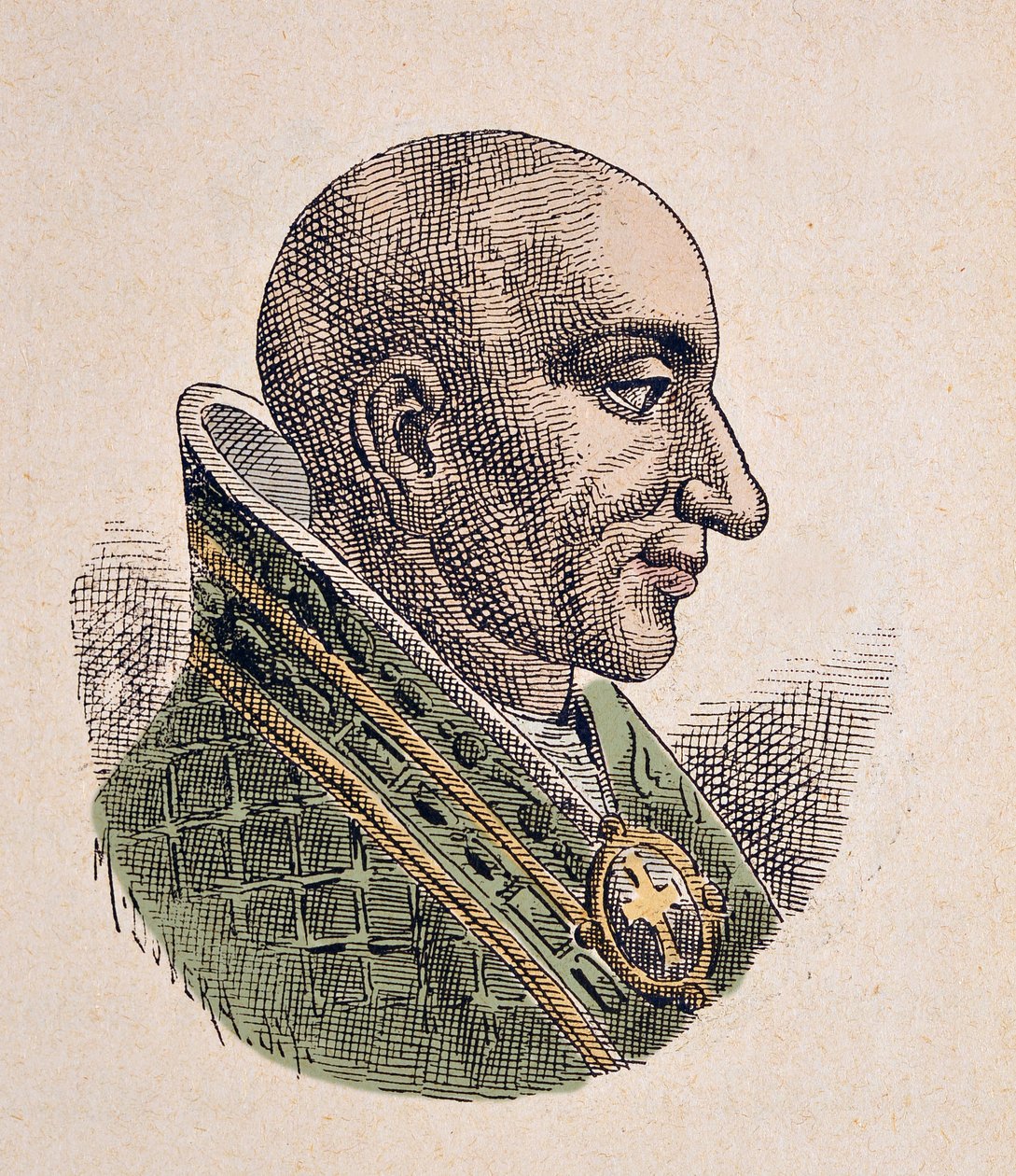 Portrait of the Antipope Christophore (ou Christophe, Christopher, Cristoforo, Christophorus) (903-904) autorstwa Italian School