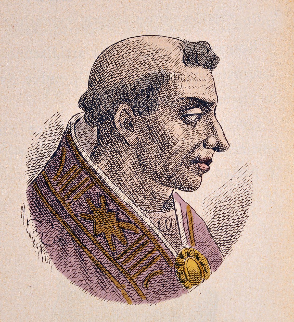 Portret papieża Hadriana II (867-872) autorstwa Italian School