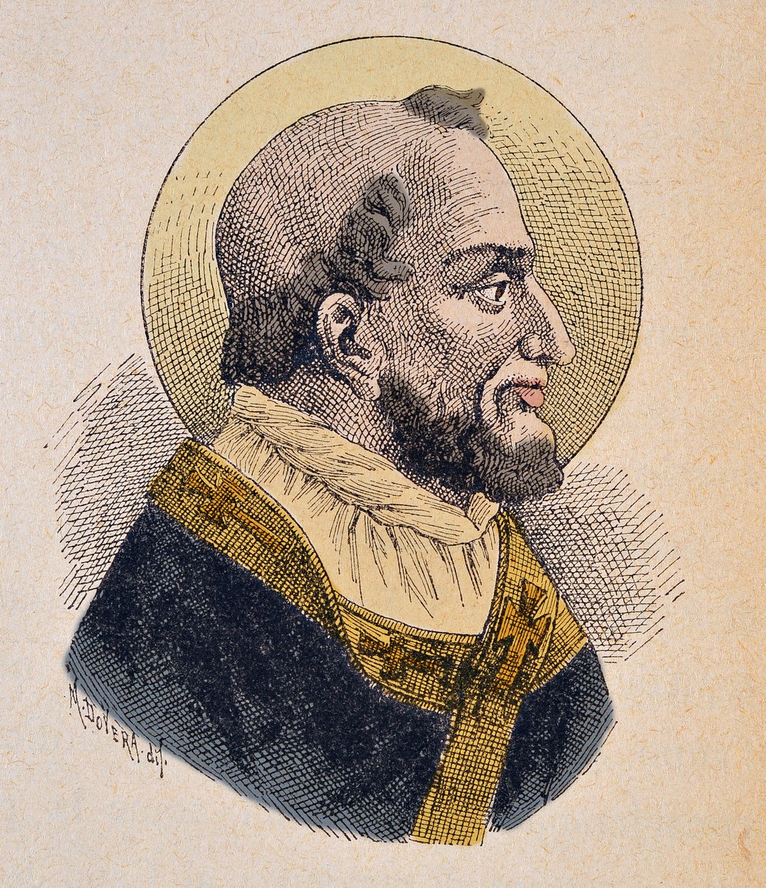 Portret papieża Anaclet (lub Clet lub Anenclet lub Anacletus lub anencletus lub cletus lub anacleto lub cleto lub anencleto) (ok. 76-88) autorstwa Italian School