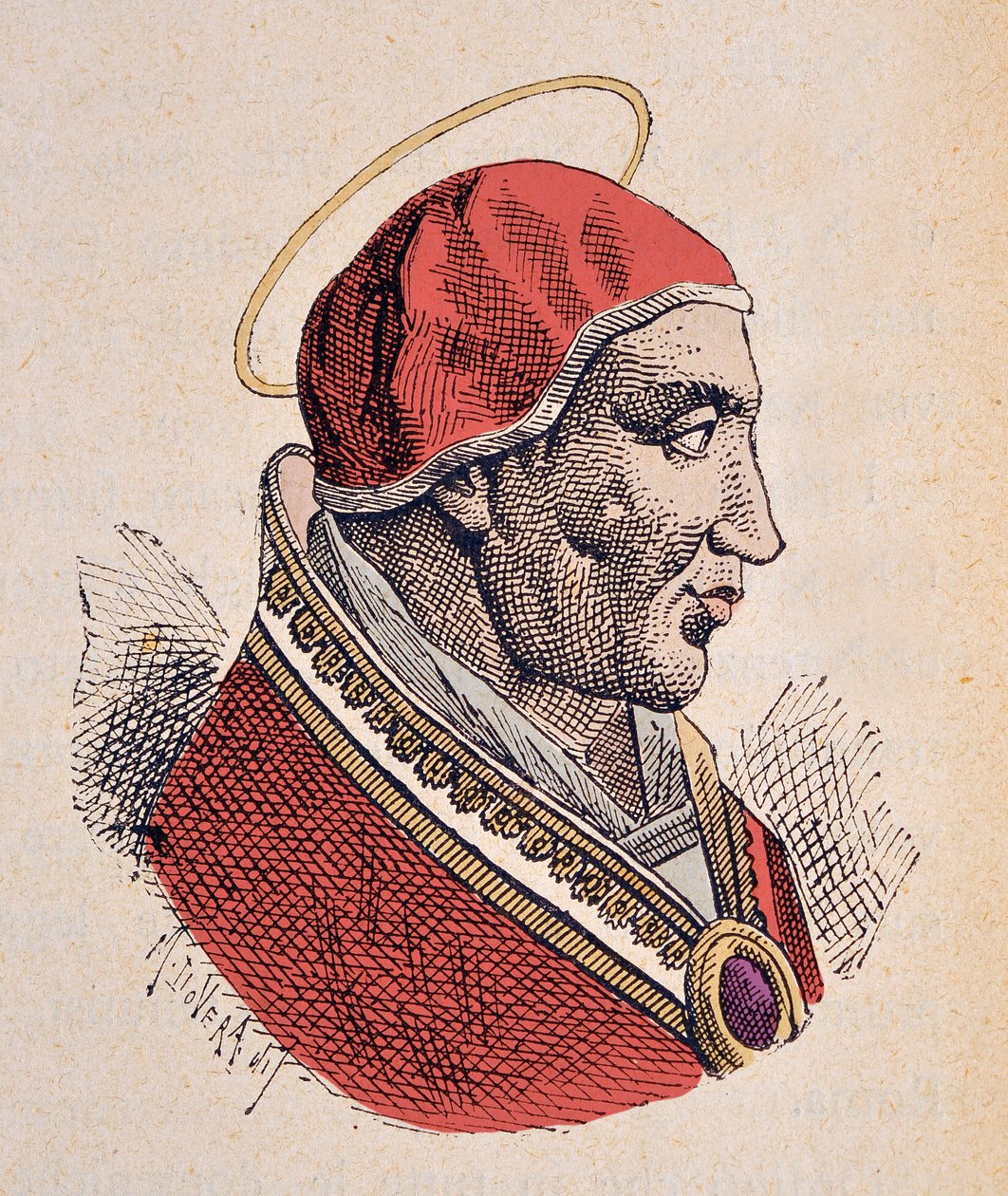Portret Popi Anastasiego II (Anastasios, Anastasios) (496-498) autorstwa Italian School