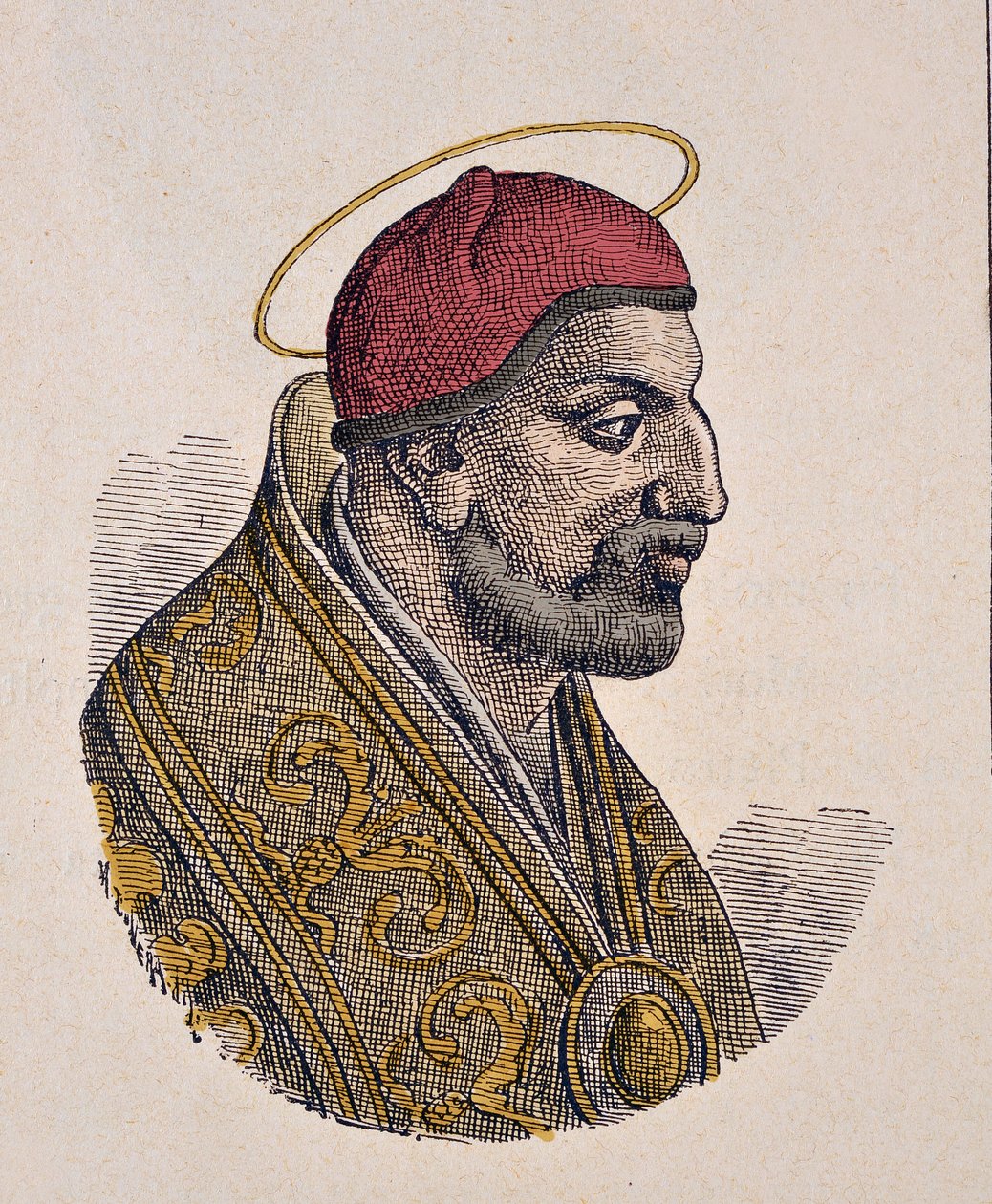 Portret papieża Benoita II (Benedict lub Benedetto lub Benedictus) (684-685) autorstwa Italian School