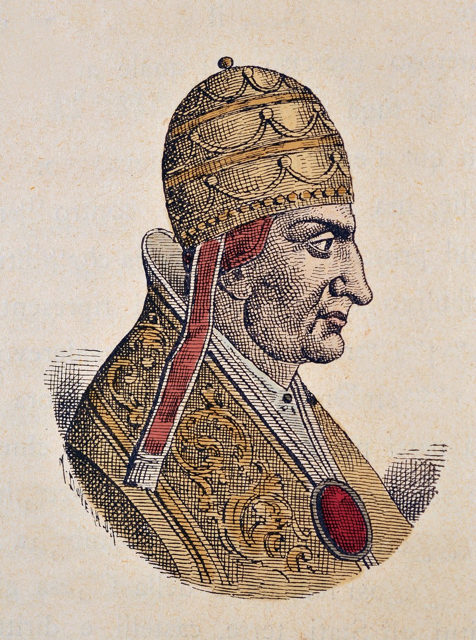 Portret papieża Benoit IX (Benedetto, Benedict lub Benedictus) (1032-1044) autorstwa Italian School