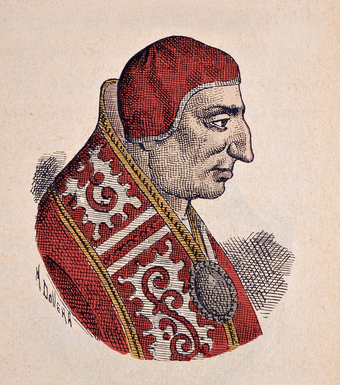 Portret papieża Benoita VIII (benedetto, Benedict lub Benedictus) (1012-1024) autorstwa Italian School