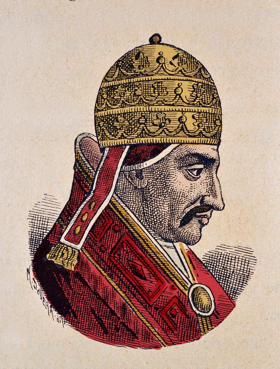 Portret papieża Benoita VI (benedetto, Benedict lub Benedictus) (973-974) autorstwa Italian School