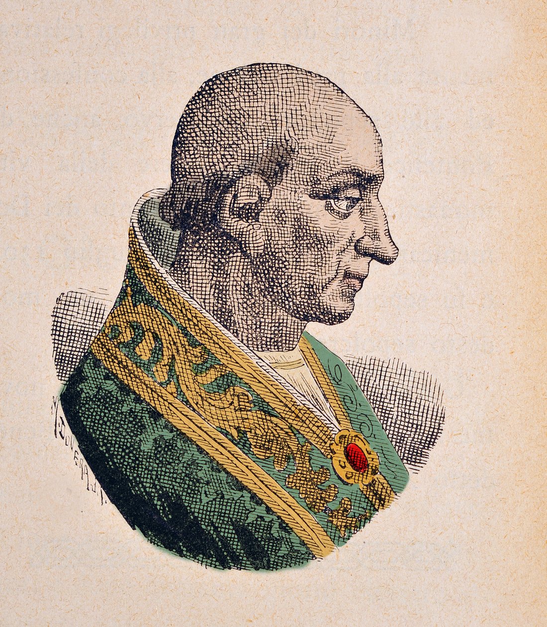 Portret papieża Benoit XI (Benedetto, Benedict lub Benedictus) (1303-1304) autorstwa Italian School