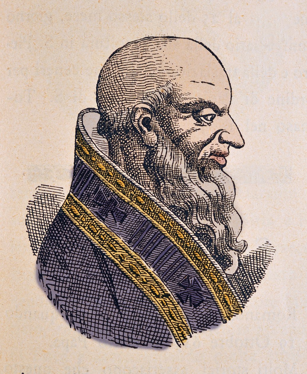 Portret papieża Bonifacego III (Bonifacjusza lub Bonifacio) (607-608) autorstwa Italian School