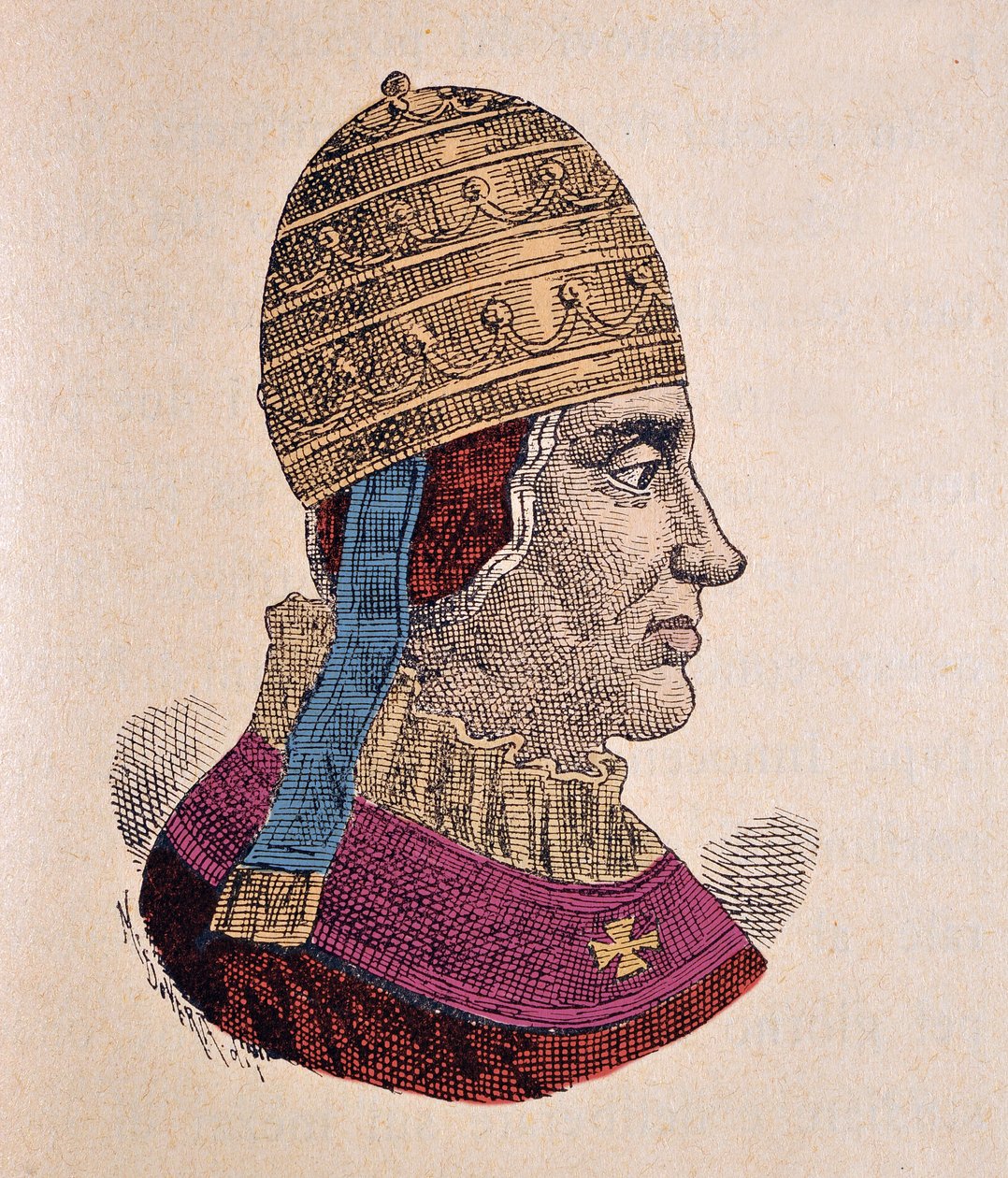 Portret papieża Bonifacego IX (Bonifacjusza lub Bonifacio) (1389-1404) autorstwa Italian School