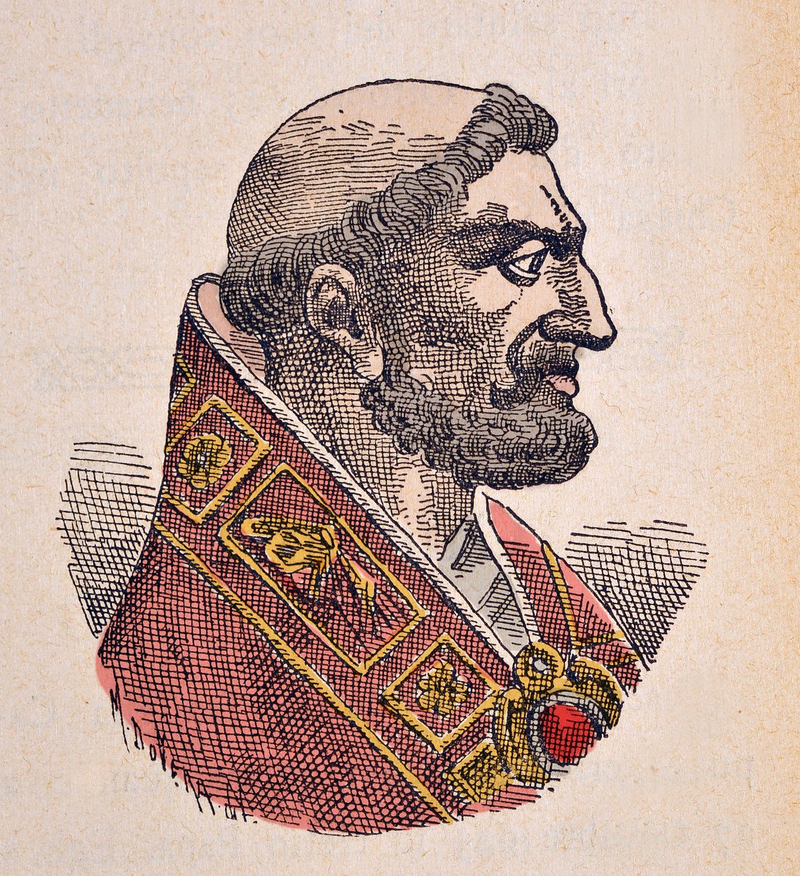 Portret papieża Boniface V (Bonifacius lub Bonifacio) (619-625) autorstwa Italian School