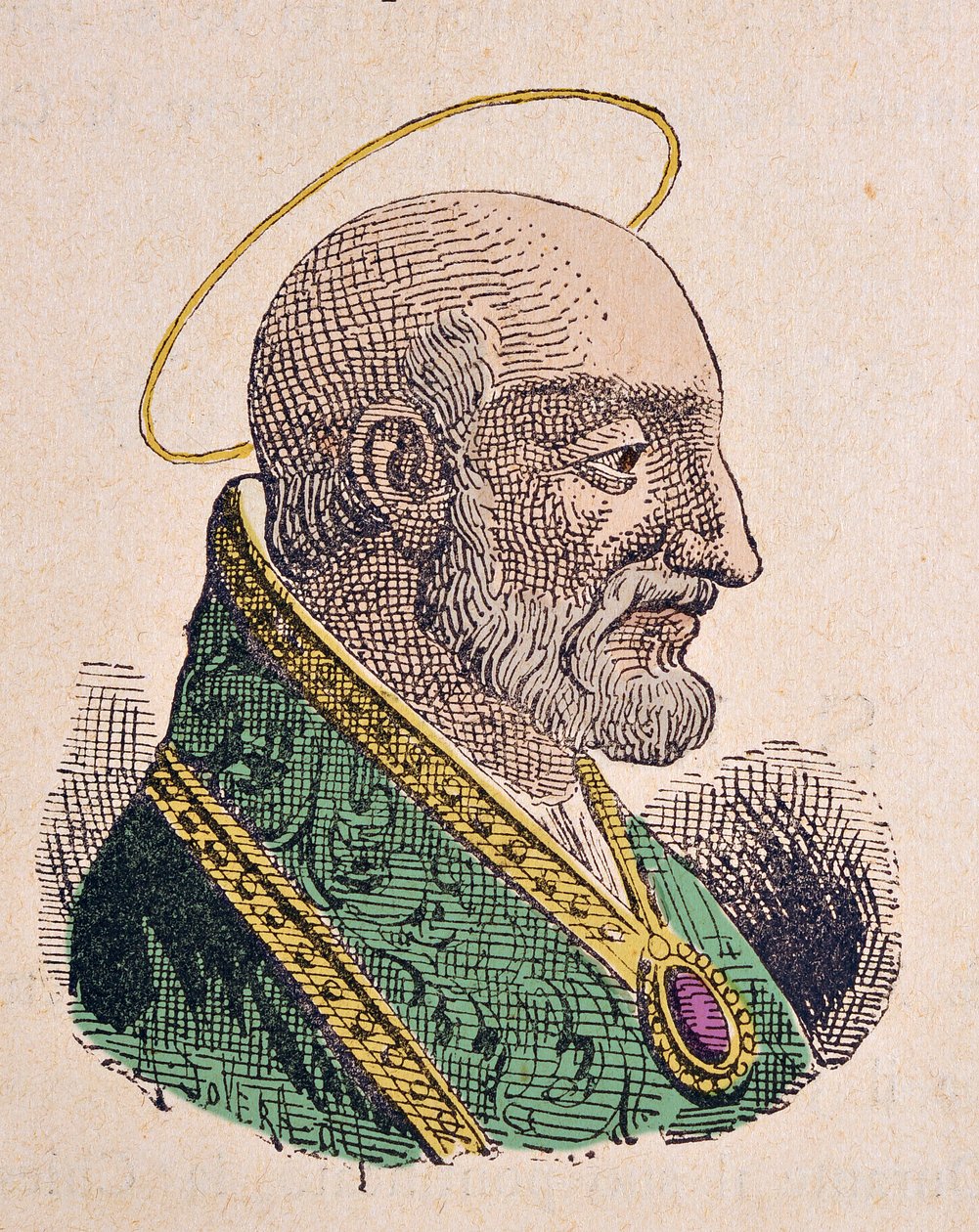 Portret papieża Caiusa (Caio lub Gaius) (293-296) autorstwa Italian School