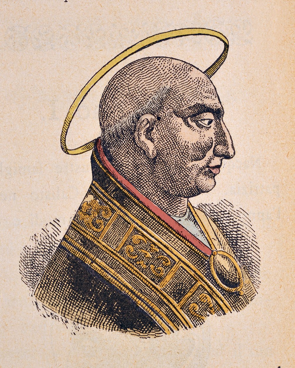 Portret papieża Calixte (Calliste lub Callixtus lub Callistus lub Callisto) Ier (217-222) autorstwa Italian School