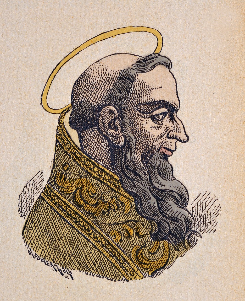 Portret papieża Celestyna Iera (Celestyna, Celestyna lub Celestyna I) (422-432) autorstwa Italian School