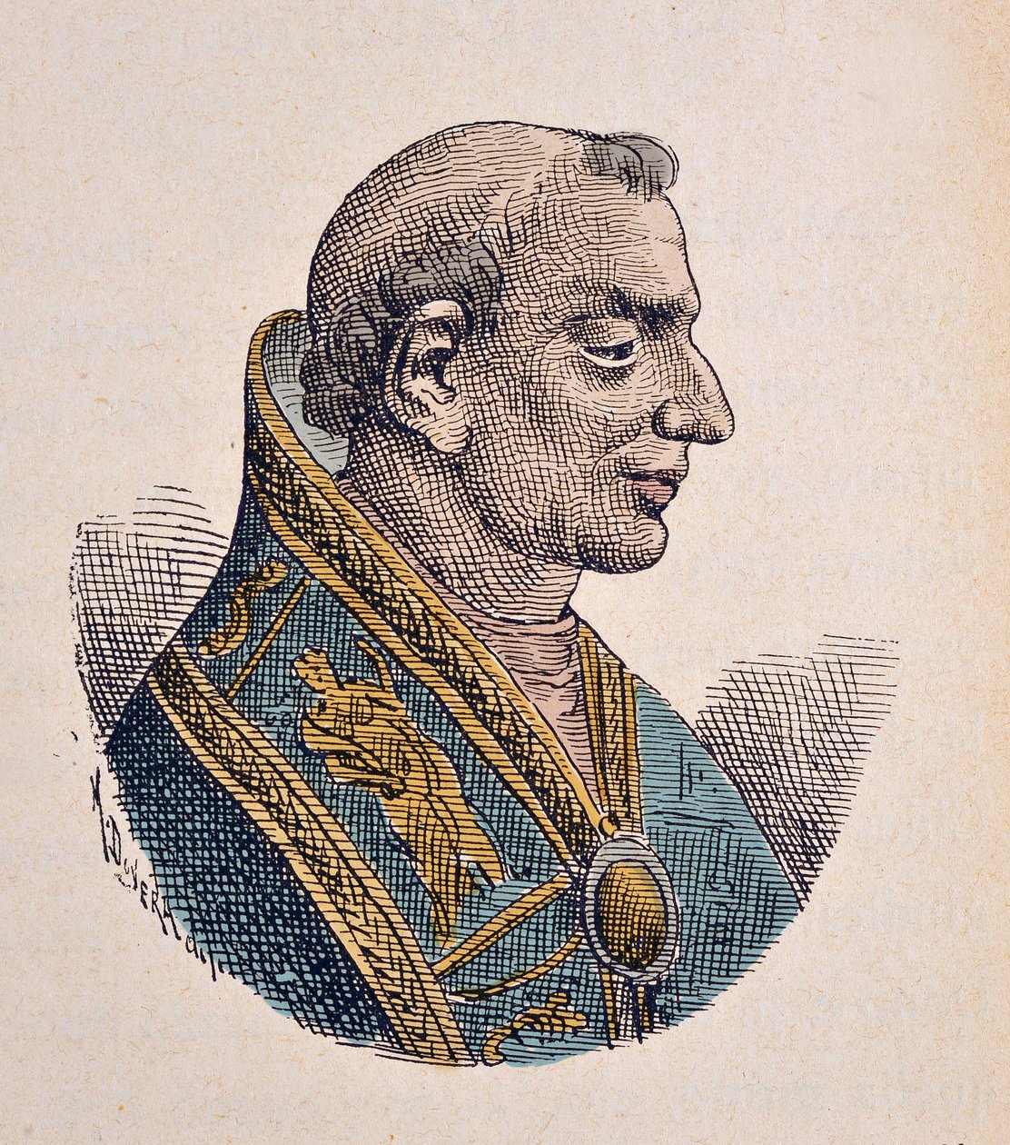 Portret papieża Donusa (Dono lub Domno) (676-678) autorstwa Italian School