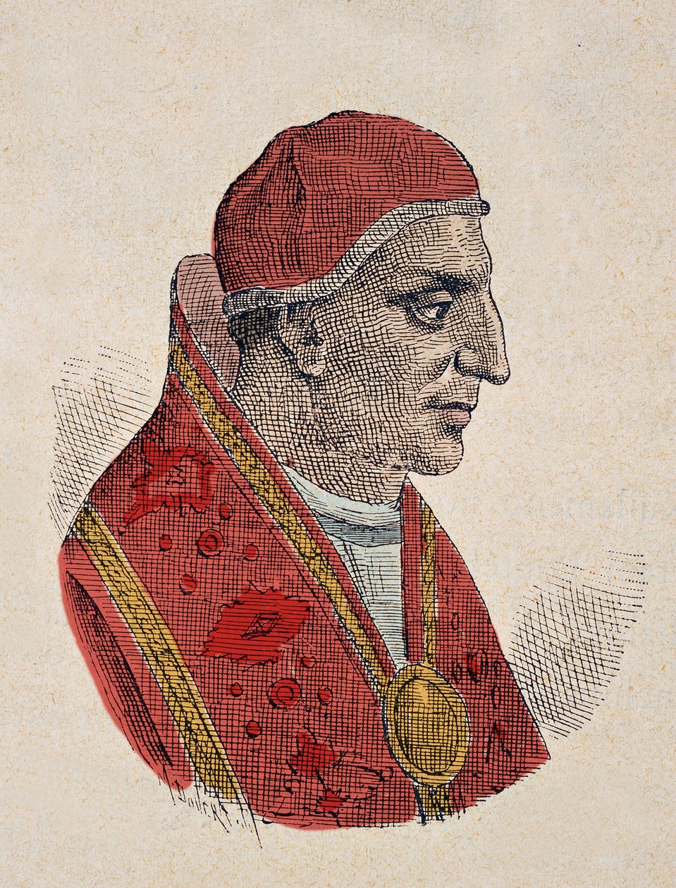 Portret papieża Etienne III (Stephen, Stefano lub Stephanus) (768-772) autorstwa Italian School