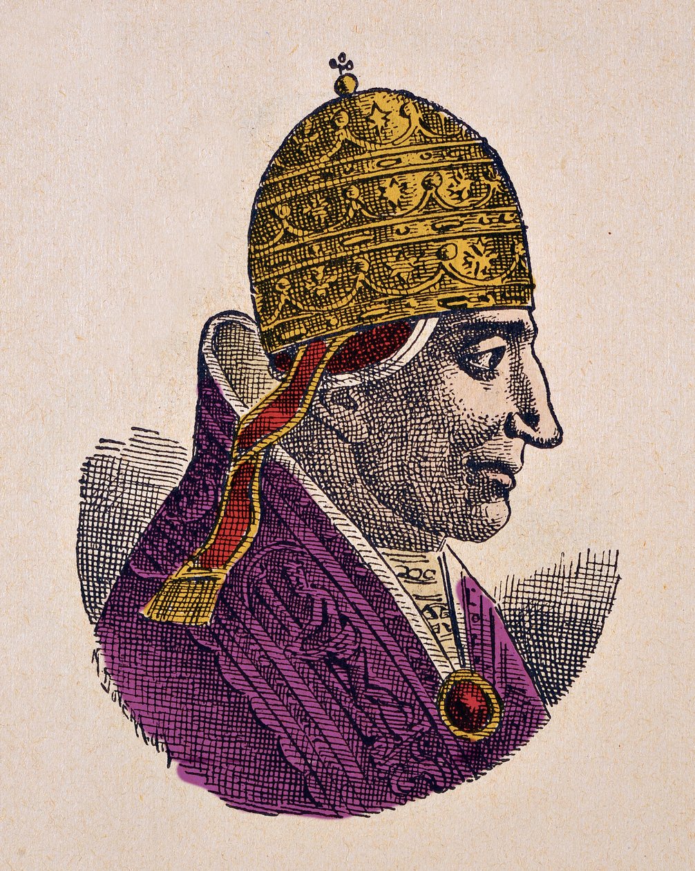 Portret papieża Etienne IX (św. Etienne) (Stephen, stefano lub Stephanus) (1057-1058) autorstwa Italian School