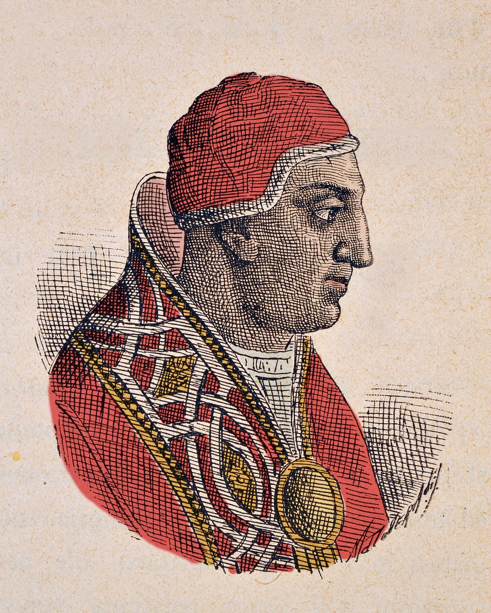 Portret papieża Grzegorza II (Gregorio lub Gregorius) (715-731) autorstwa Italian School