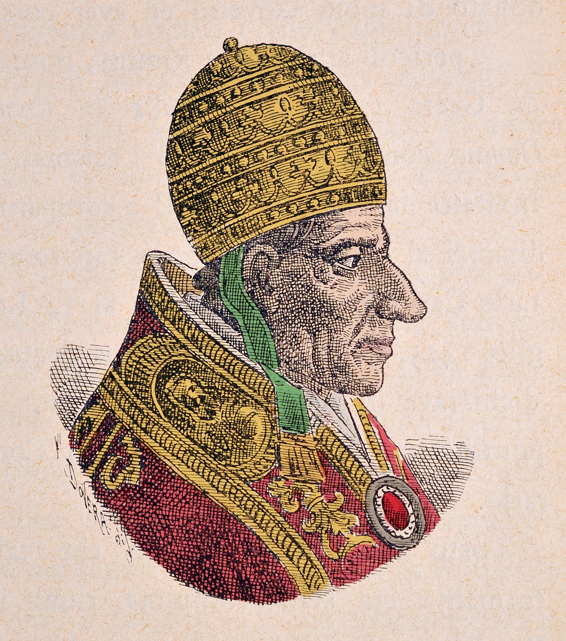 Portret papieża Grzegorza XII (Gregorio, Gregorius lub Gregory) (1406-1415) autorstwa Italian School
