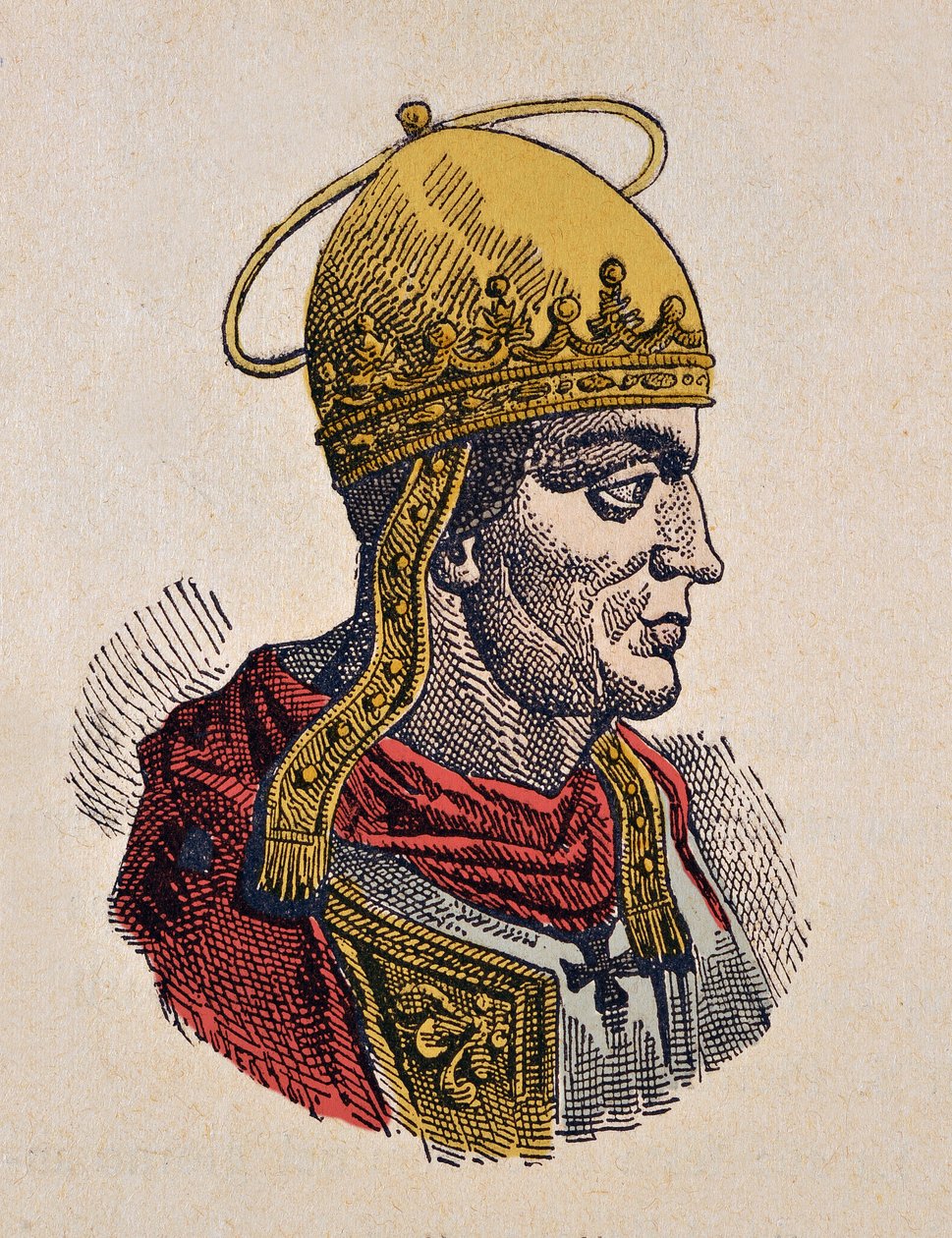 Portret papieża Hilary (Hilarius lub Hilarus, Hilary lub Ilaro) (461-468) autorstwa Italian School
