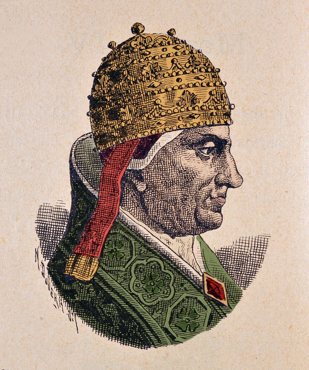 Portret papieża Honoriusza IV (Onorio) (1285-1287) autorstwa Italian School