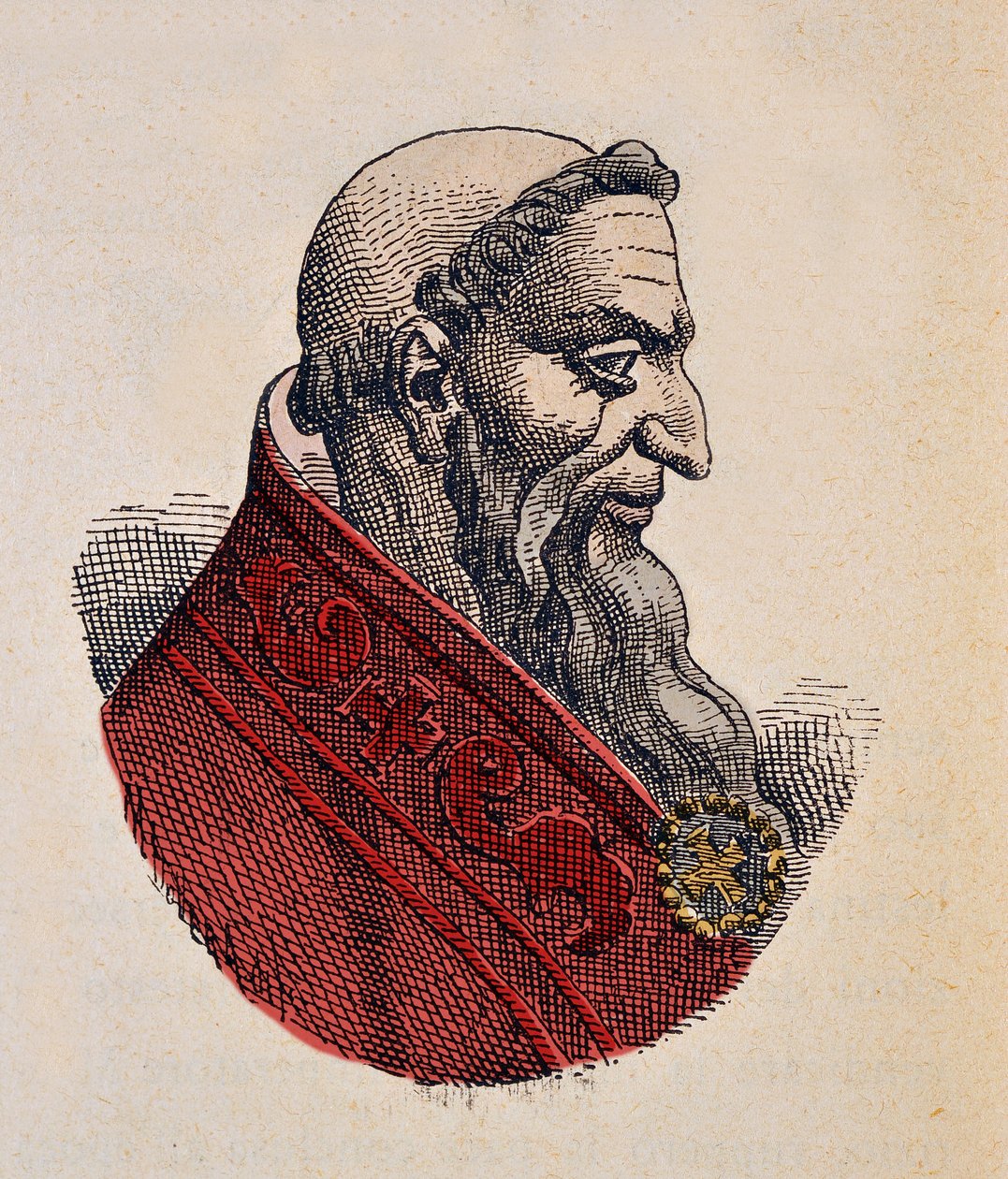 Portret papieża Honoriusza Iera (Onorio) (625-638) autorstwa Italian School