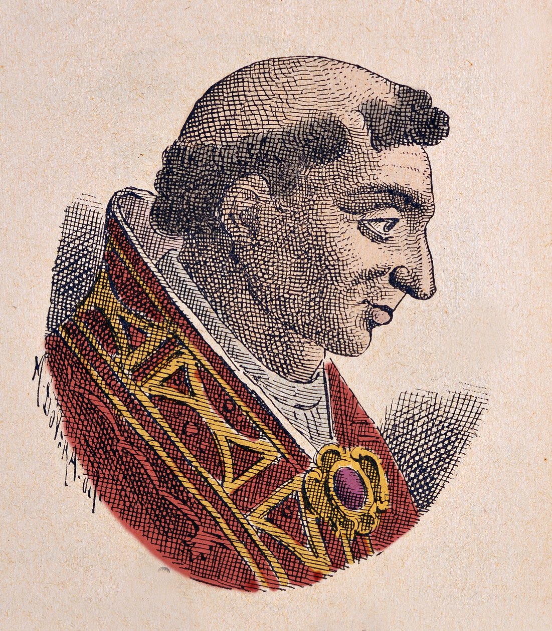 Portret papieża Jana IX (Giovanni, Ioannes) (898-900) autorstwa Italian School