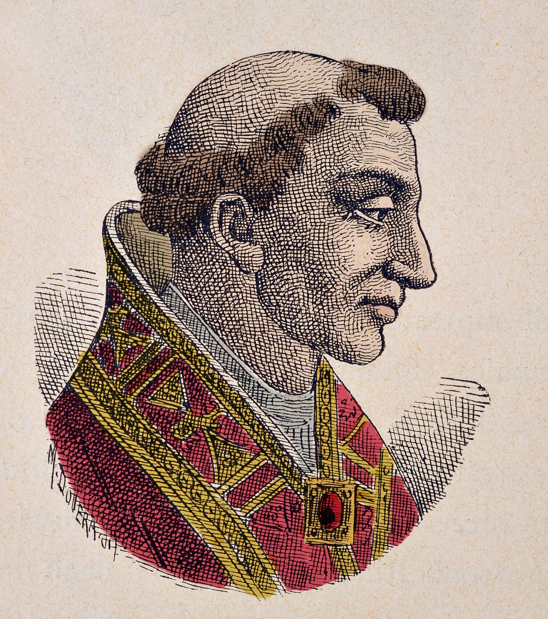 Portret papieża Jana VIII (Giovanni, Ioannes) (872-882) autorstwa Italian School