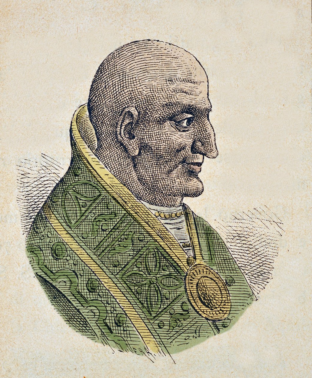 Portret papieża Jana VII (Giovanni lub Ioannes) (705-707) autorstwa Italian School