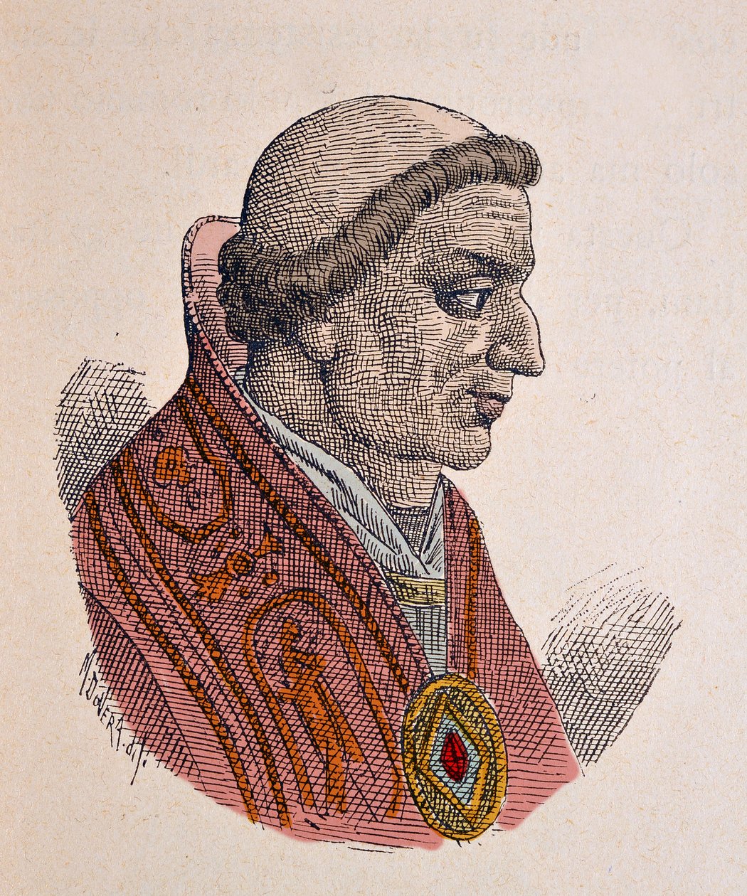 Portret papieża Jana V (Giovanni lub Ioannes) (685-686) autorstwa Italian School