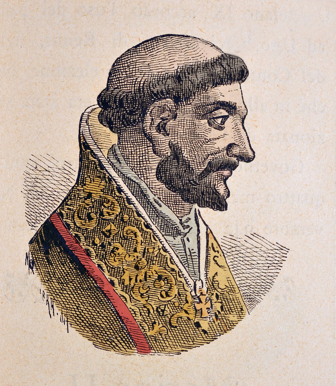 Portret papieża Jana XI (Giovanni, Ioannes) (931-935) autorstwa Italian School