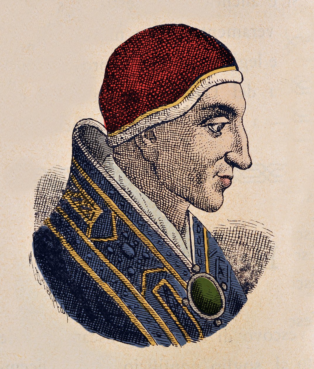 Portret papieża Jana XV (Giovanni, Ioannes) (985-996) autorstwa Italian School