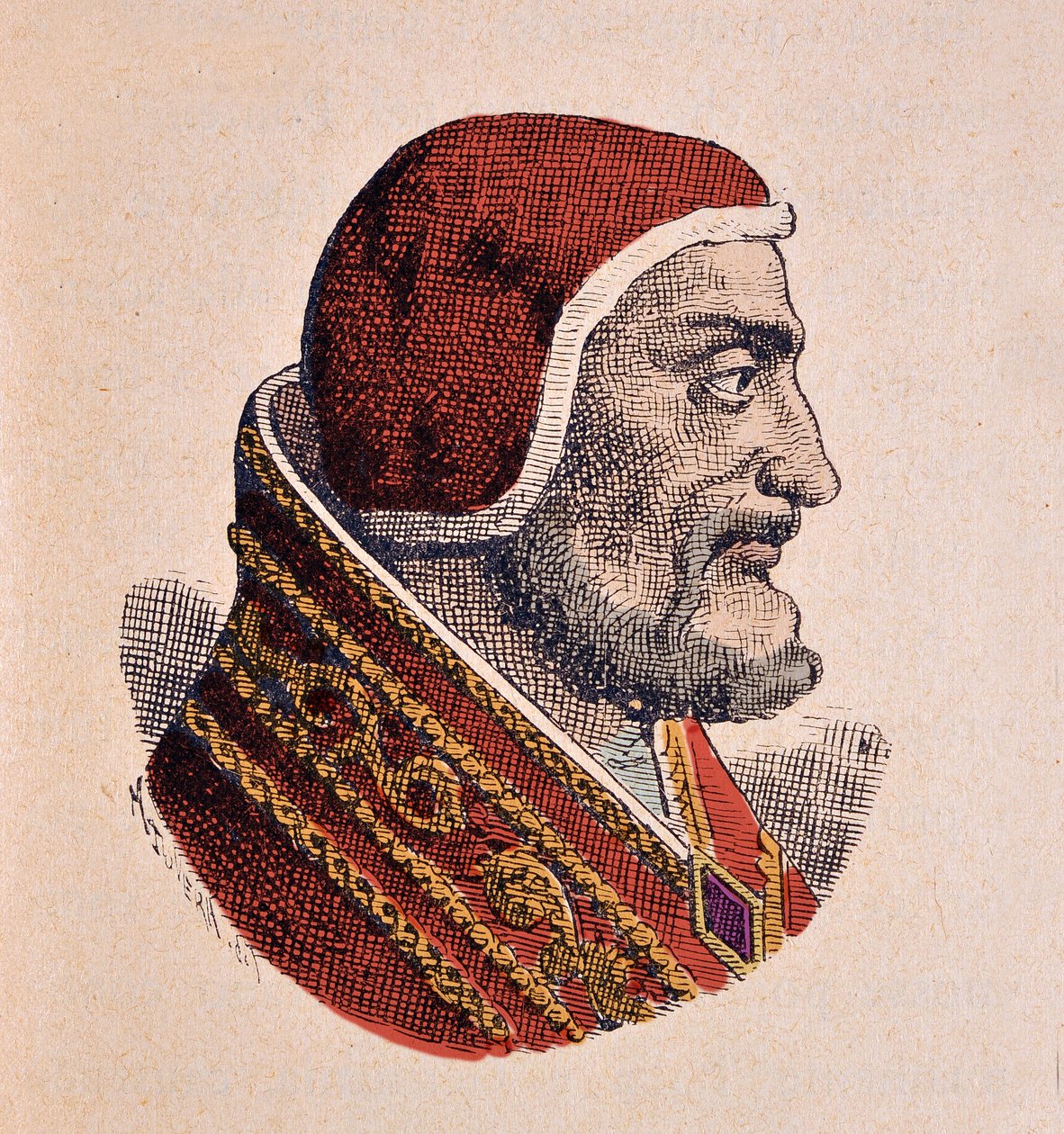 Portret Papieża Jana XXI (Giovanni, Ioannes) (1276-1277)) autorstwa Italian School