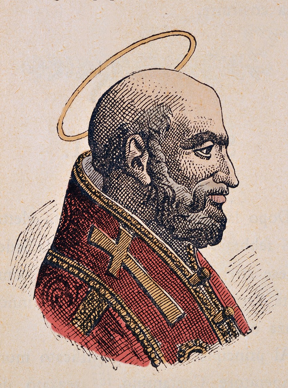 Portret papieża Jules Ier (Julius I lub Iulius lub Giulio) (337-352) autorstwa Italian School