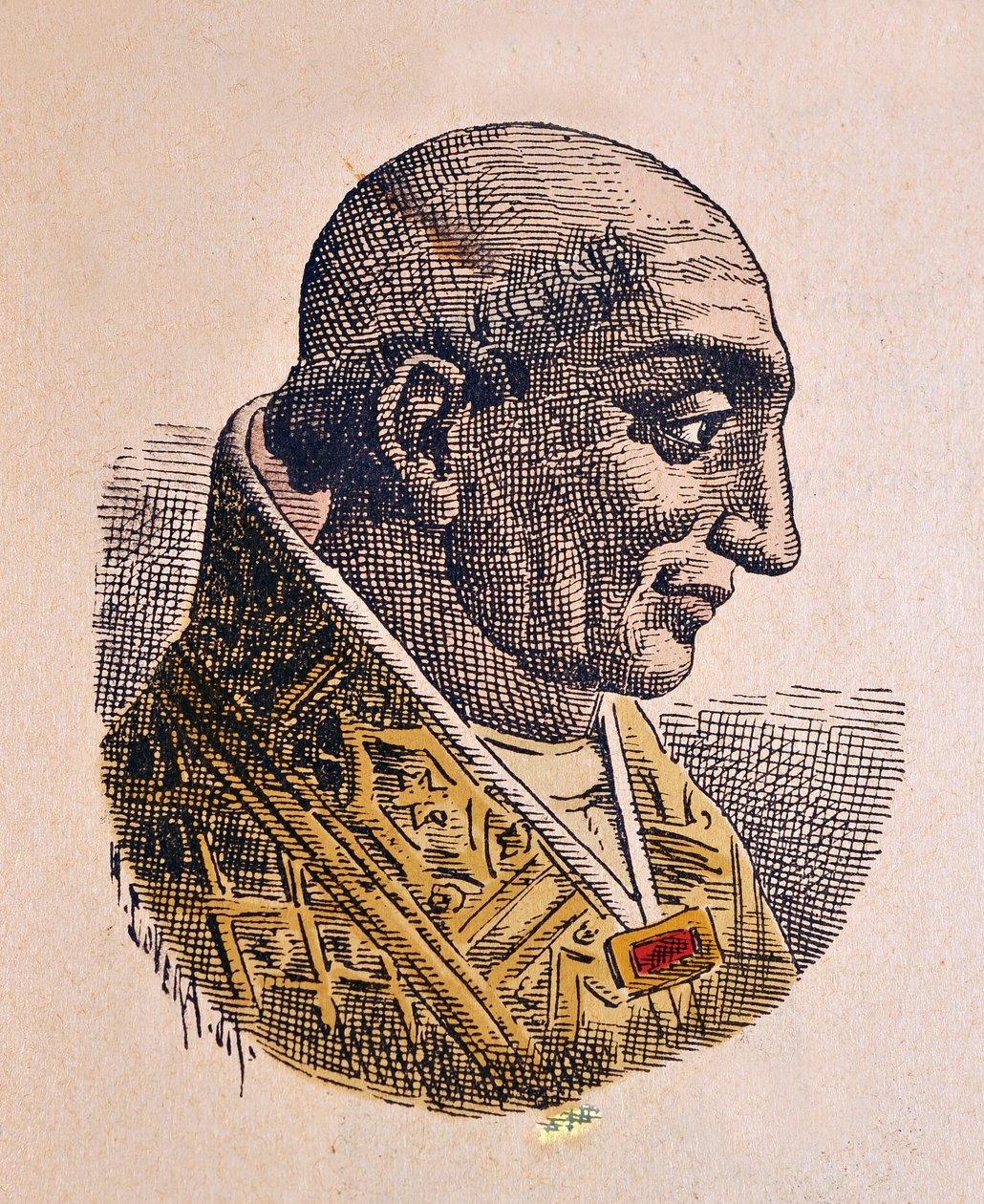 Portret papieża Landona (Lando, Landone lub Landus) (913-914) autorstwa Italian School