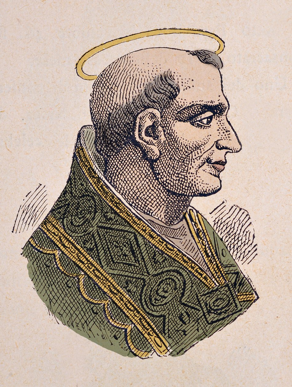 Portret papieża Leona Ier le Grand (Leo, Leone magno lub magnus) (440-461) autorstwa Italian School