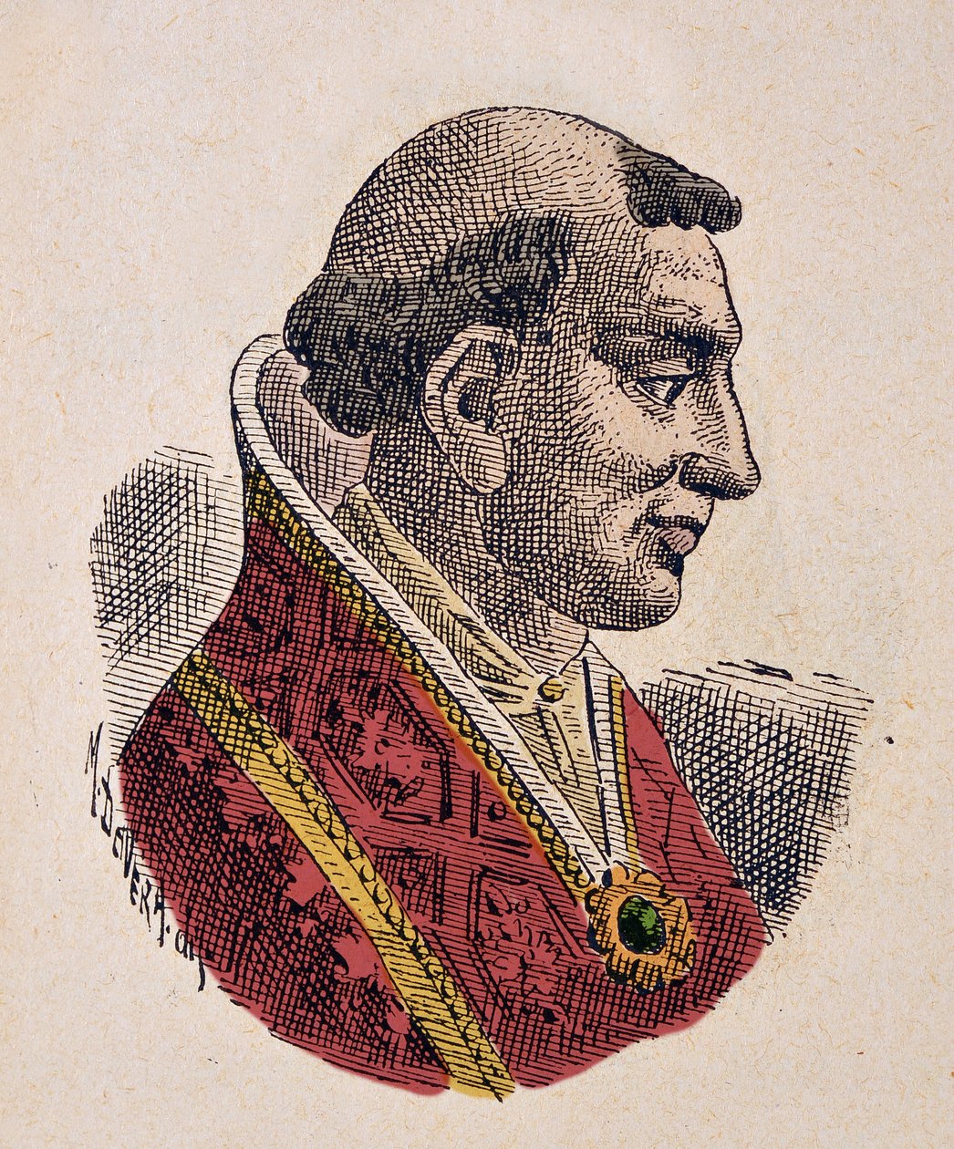 Portret papieża Leona VI (Leo lub Leone) (928-929) autorstwa Italian School