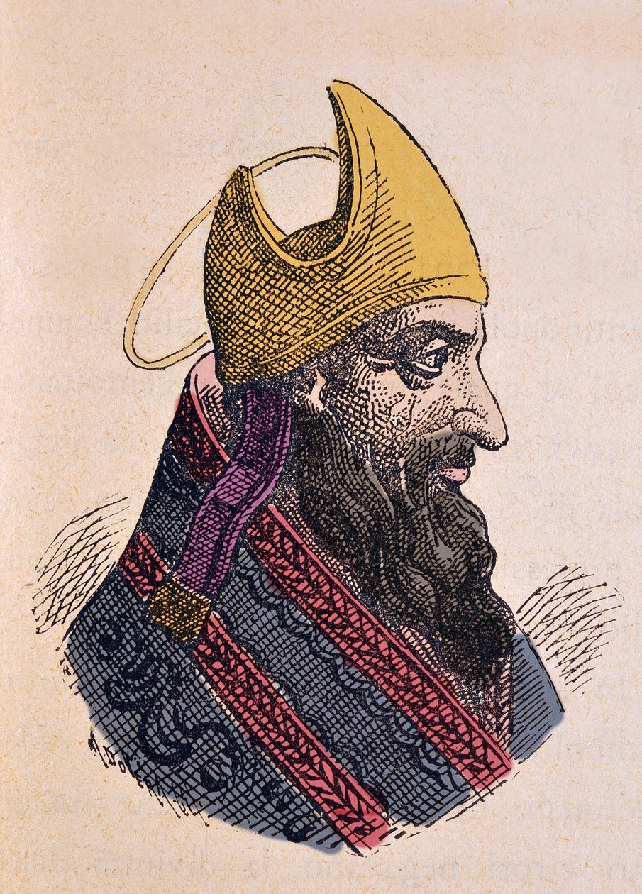 Portret papieża Libere (Liberius lub Liberio) (352-366) autorstwa Italian School