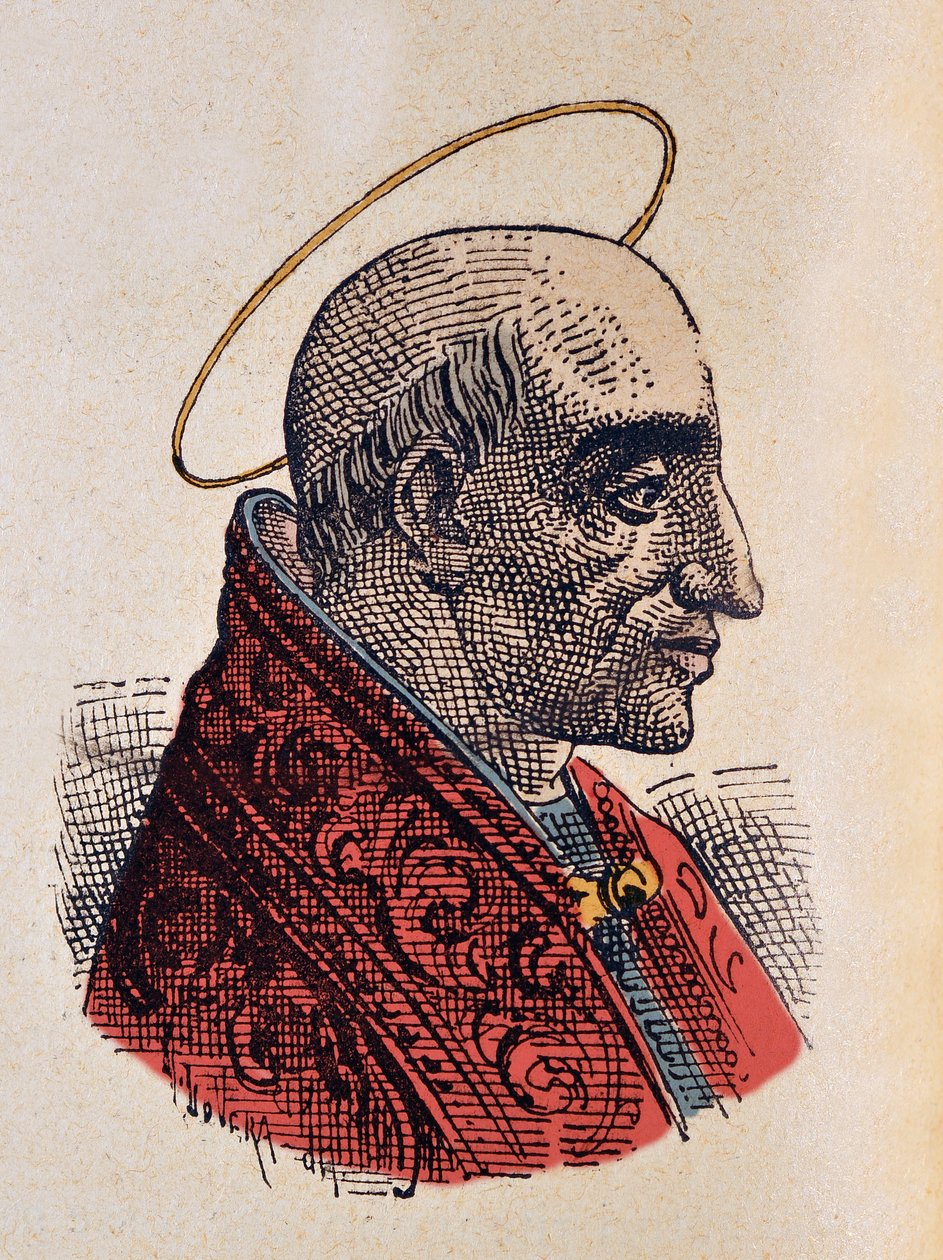 Portret papieża Marcellino (Marcellinus lub Marcellino) (296-304) autorstwa Italian School