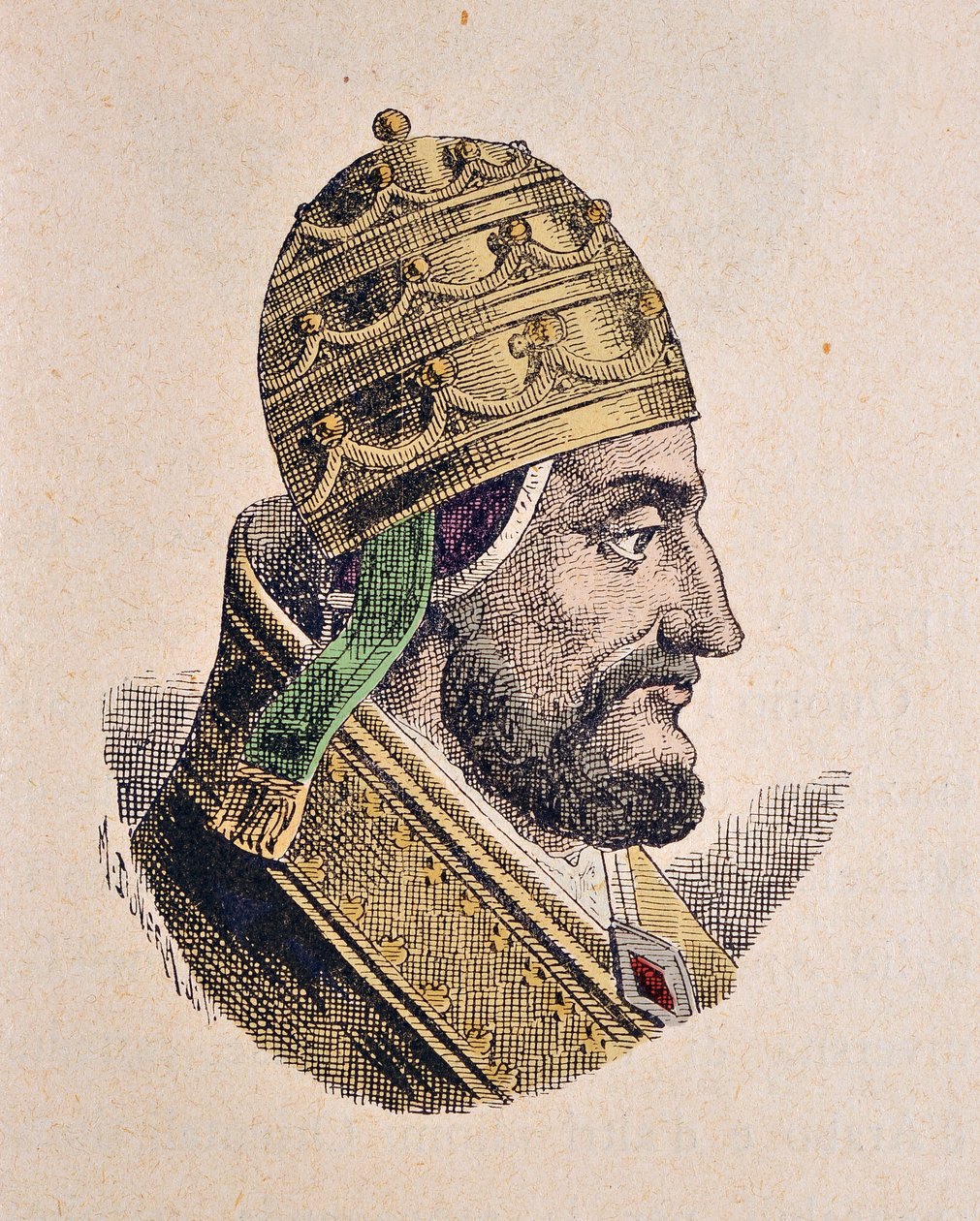 Portret papieża Marcina IV (Martinus IV lub Martino) (1281-1285) autorstwa Italian School