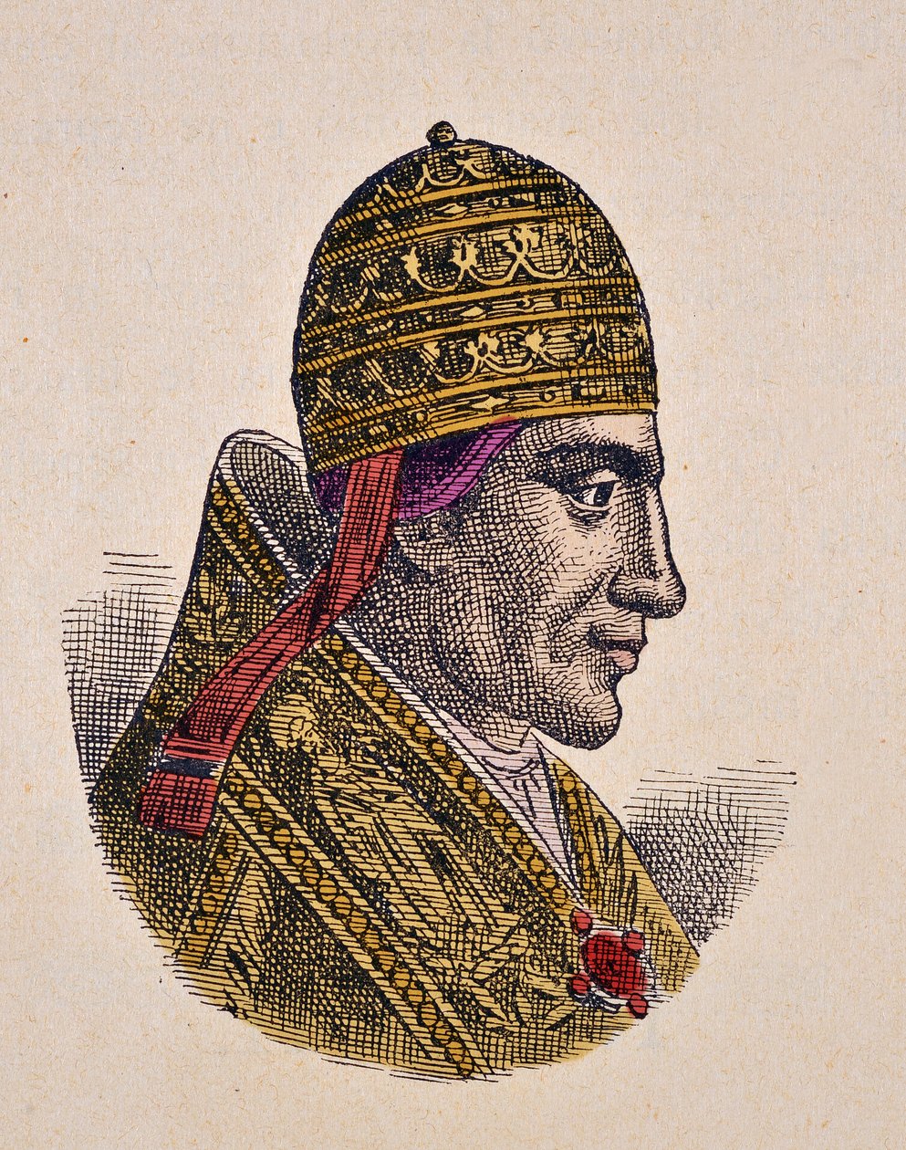 Portret papieża Mikołaja II (Nicola, Nicholas lub Nicolo lub Niccolo lub Nicolaus) (1058-1061) autorstwa Italian School