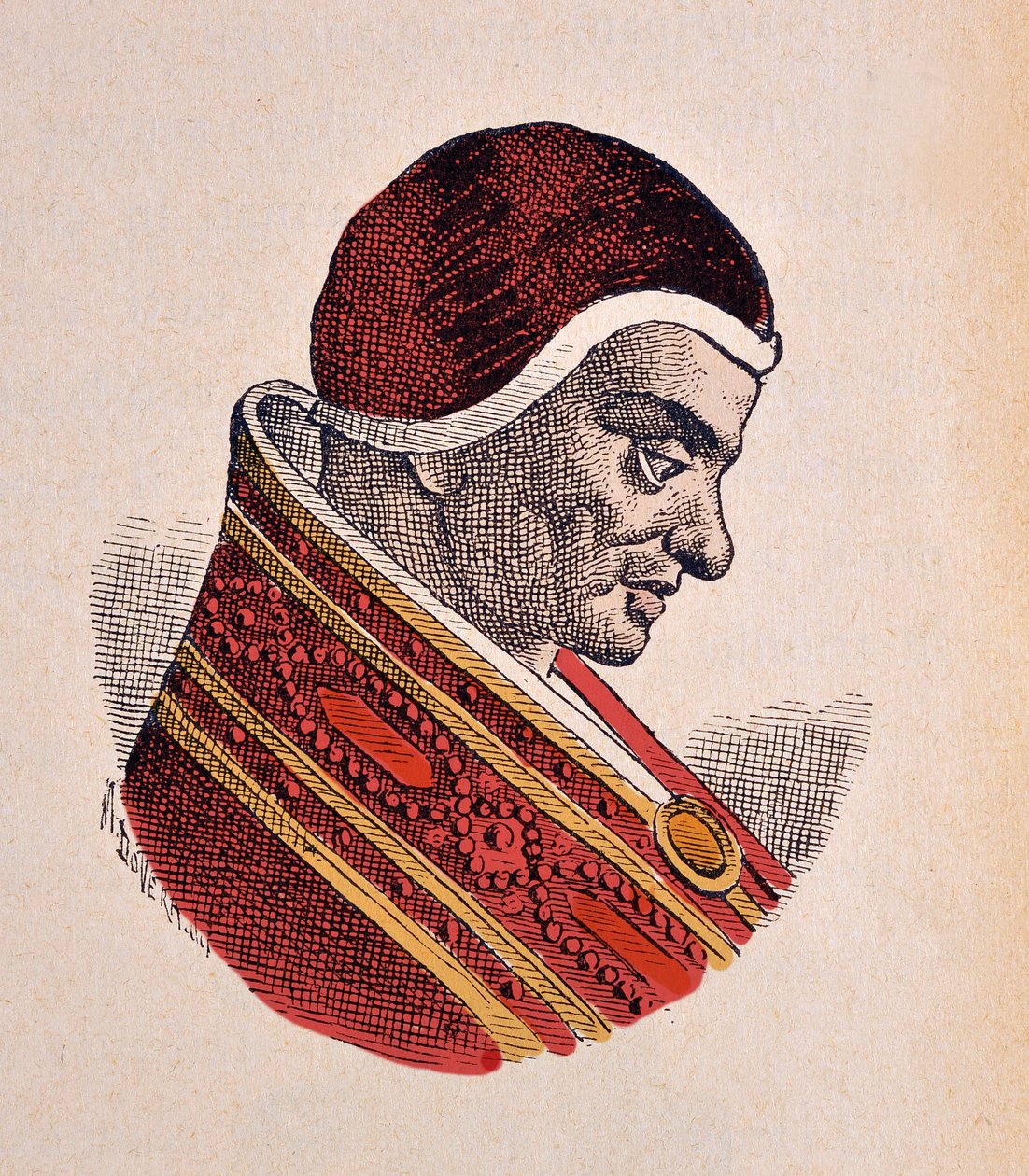 Portret papieża Pascala II (Pasquale lub Paschal) (1099-1118) autorstwa Italian School