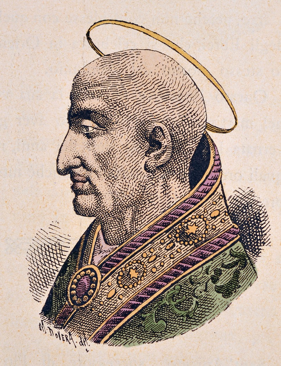 Portret Papieża Pie Ier (Pius lub Pio) (ok. 144-155) autorstwa Italian School