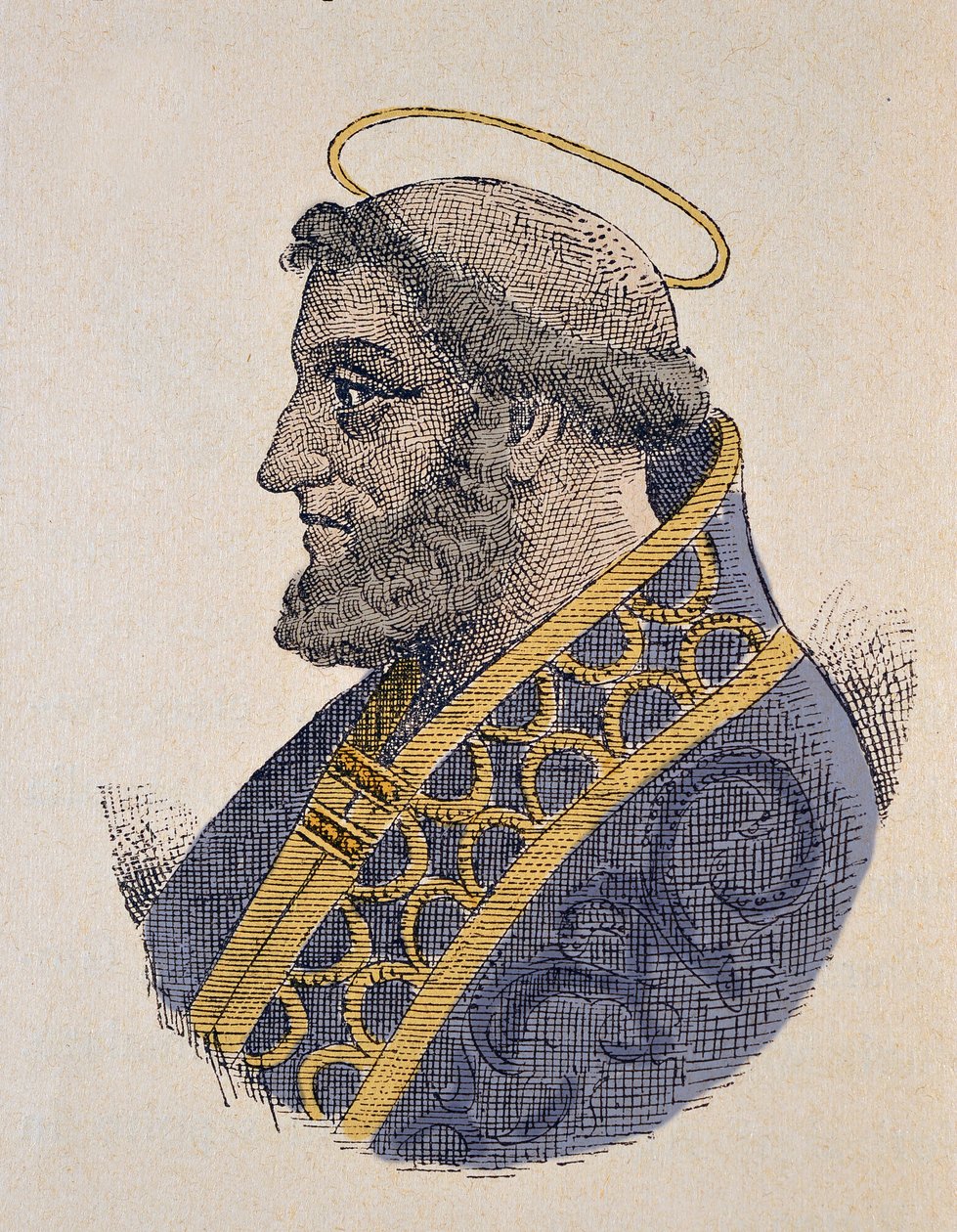 Portret papieża Serge Ier (Sergius lub Sergio I) (687-701) autorstwa Italian School