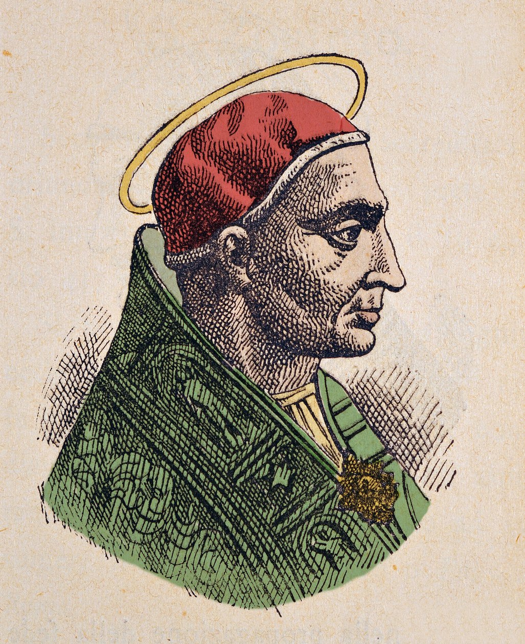 Portret papieża Sirice (Siricius, Siricio) (384-399) autorstwa Italian School