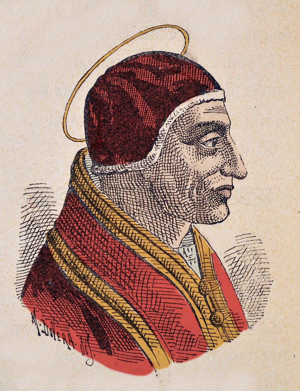 Portret papieża Sixte II (Sixtus lub Sisto) (258) autorstwa Italian School