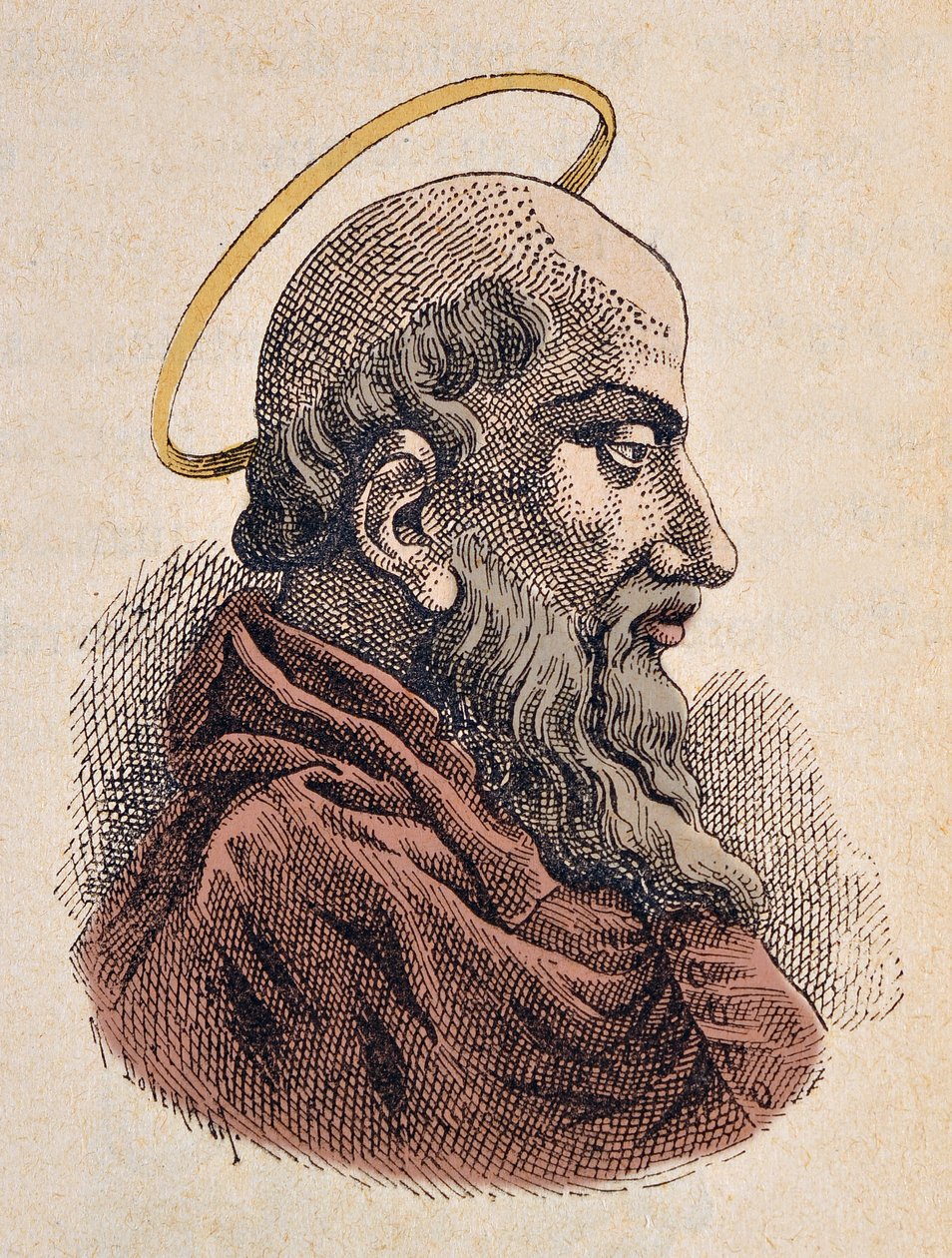 Portret papieża Sixte Ier (Xyste lub sixtus lub sisto I) (115-125) autorstwa Italian School