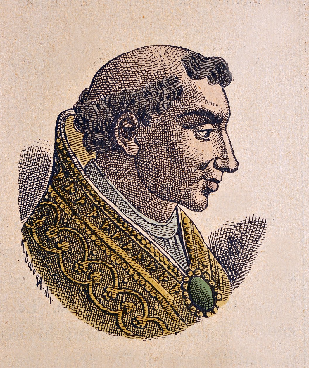 Portret papieża Teodora II (Teodora lub Teodora) (897) autorstwa Italian School