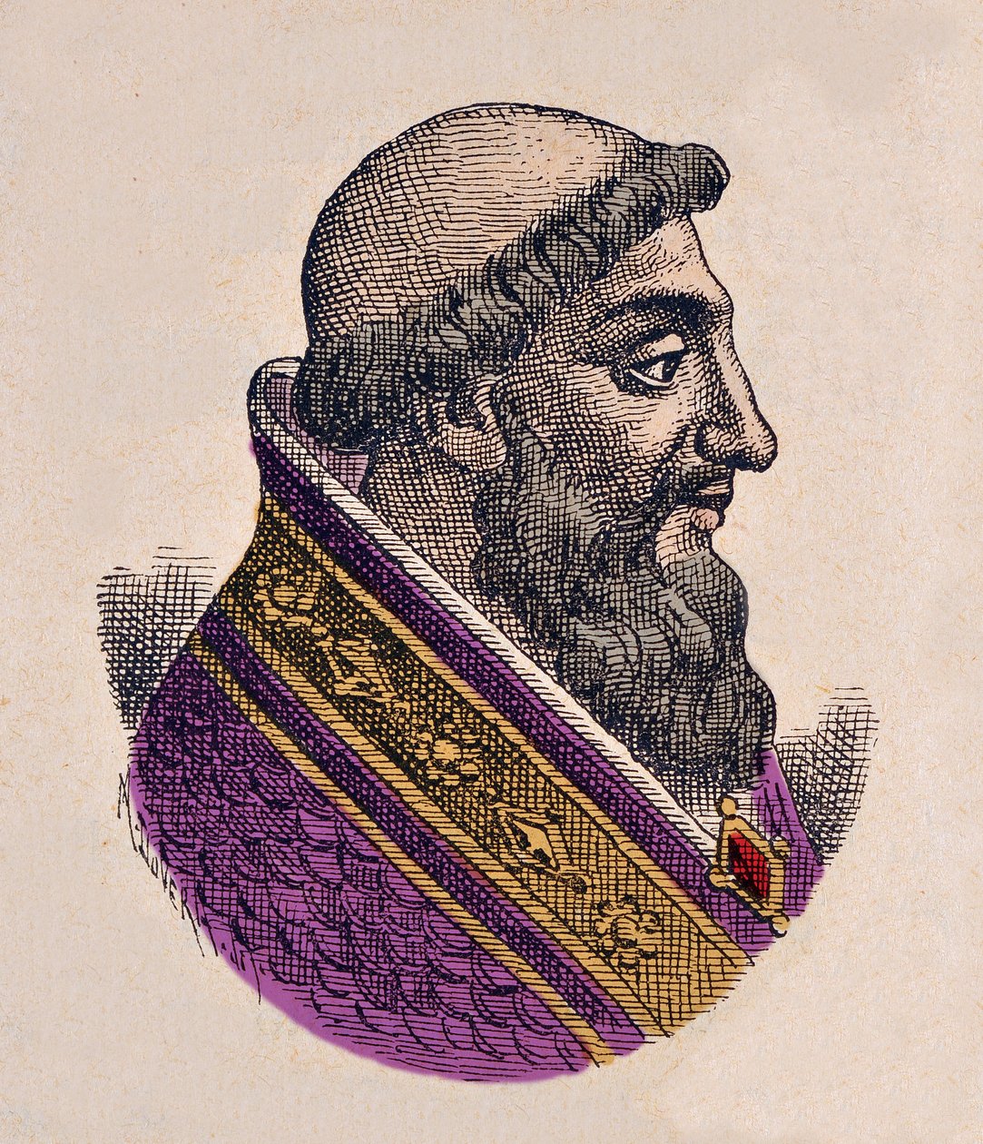 Portret papieża Wiktora II (Vittore) (1055-1057) autorstwa Italian School