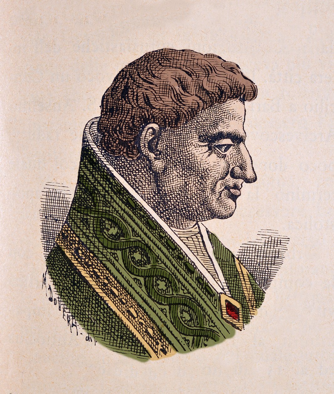 Portret papieża Wiktora II (Vittore) (1086-1087) autorstwa Italian School