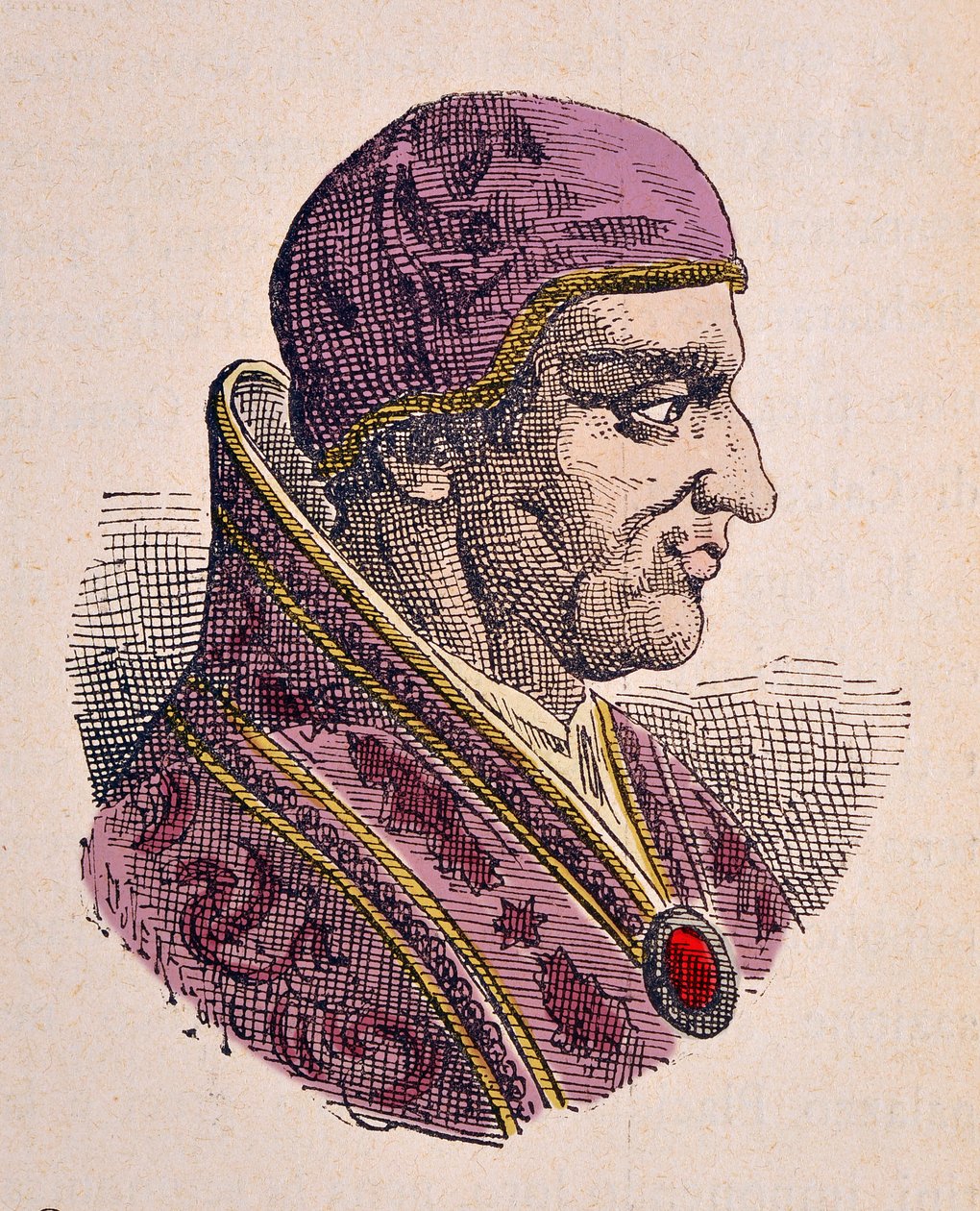 Portret papieża Vigile (Vigilius lub Vigilio) (537-555) autorstwa Italian School